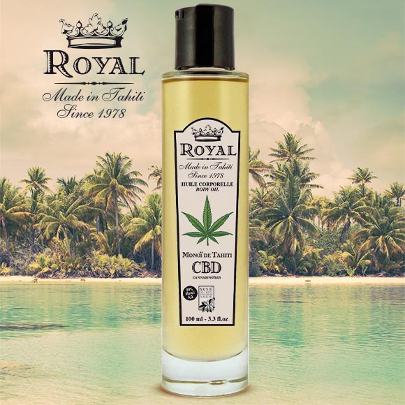Monoi Royal Tahiti au CBD : un nouveau parfum de Monoi à découvrir.