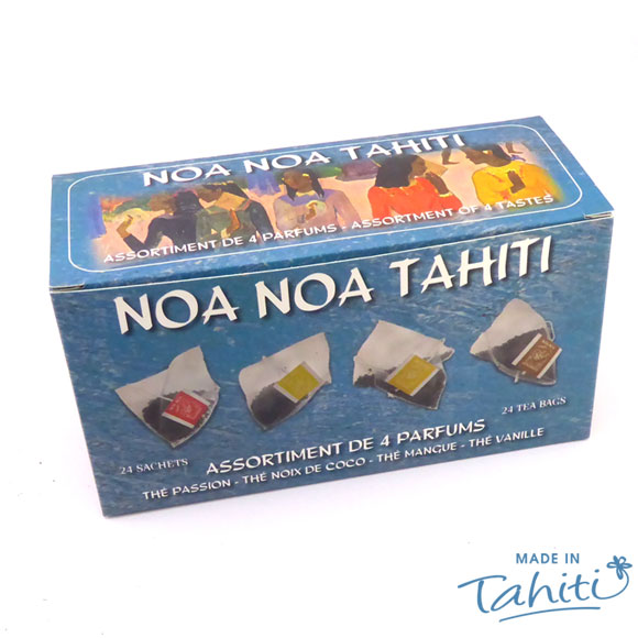 24 SACHETS THE NOA NOA TAHITI 4 PARFUMS BOITE CARTON