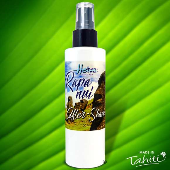 Cet After Shave Rapa Nui est enrichi de Monoï de Tahiti Appellation d'Origine et d'extraits végétaux de Tahiti comme le célèbre Tamanu. Il est fabriqué à Tahiti par La Savonnerie de Tahiti.