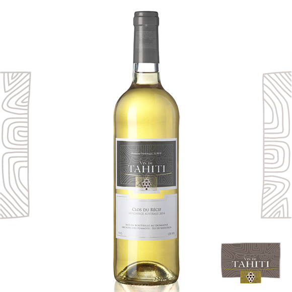 Vin Blanc Clos du Récif. Vin de Tahiti du Domaine de Dominique Auroy.