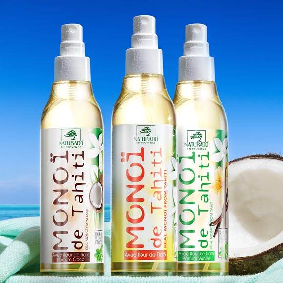 La Boutique du Monoï a sélectionné pour vous ce Monoï de Tahiti Naturado 150ml fabriqué en France : 99% Monoï de Tahiti Appellation d'Origine, parfum sans allergène.