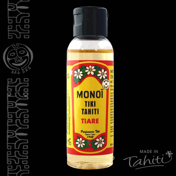 Un classique parmi les classiques ! Ce Monoï Tiki Tahiti 60 ml parfum Tiaré est fabriqué à Tahiti-Faaa par la Parfumerie Tiki depuis 1942.