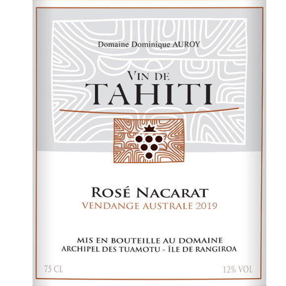 Vin Rosé Nacarat. Vin de Tahiti du Domaine de Dominique Auroy.