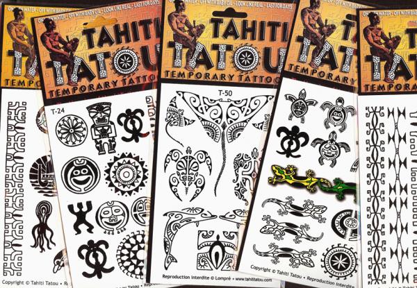Tatou Tahiti, toute une collection de motifs temporaires polynésiens.